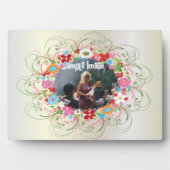 Art Deco Floral Art Plaque Fotoplaat (voorkant)