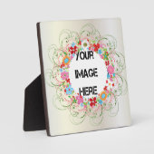 Art Deco Floral Art Plaque Fotoplaat (Voorkant)