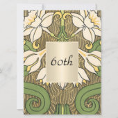  Art Deco Floral Birthday Party Kaart (Voorkant)