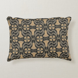 Art Deco Floral. Blauwbloemen 2  Accent Kussen