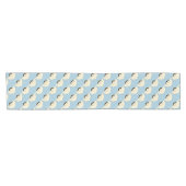 Art Deco Floral Blooms Patroon Korte Tafelloper (Horizontaal)