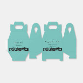 Art Deco Floral Border Wedding Bedankdoosjes (Uitgevouwen)