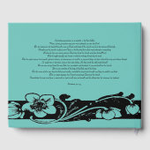 Art Deco Floral Border Wedding Gastenboek (Achterkant)