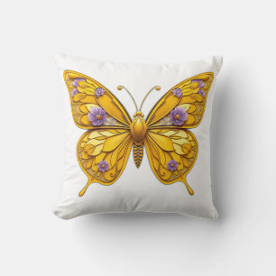 Art Deco Floral Butterfly Kussen