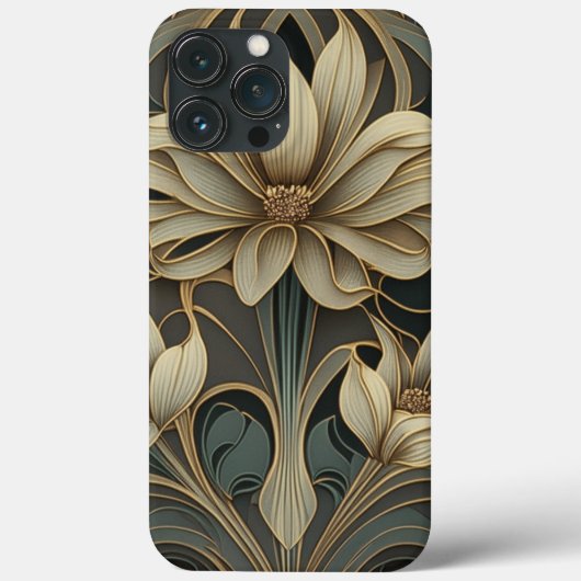 Art Deco Floral Design #2 iPhone / iPad hoesje (Achterkant)