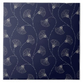 Art Deco Floral Fan Pattern  Tegeltje (Voorkant)