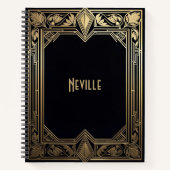 Art Deco Floral Frame Notitieboek (Voorkant)