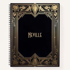 Art Deco Floral Frame Notitieboek