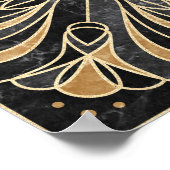 Art Deco Floral. Goud en marmer Poster (Hoek)