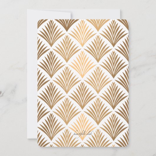 Art Deco Floral Kaart (Achterkant)