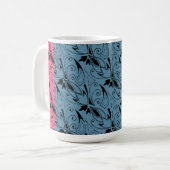 Art Deco Floral Koffiemok (Voorkant links)