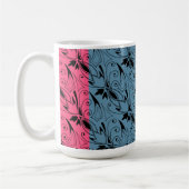 Art Deco Floral Koffiemok (Links)
