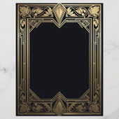 Art Deco Floral Lijst Briefhoofd (Voorkant)