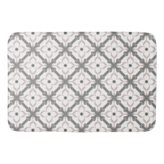 Art Deco Floral Pattern Badmat (Voorkant)