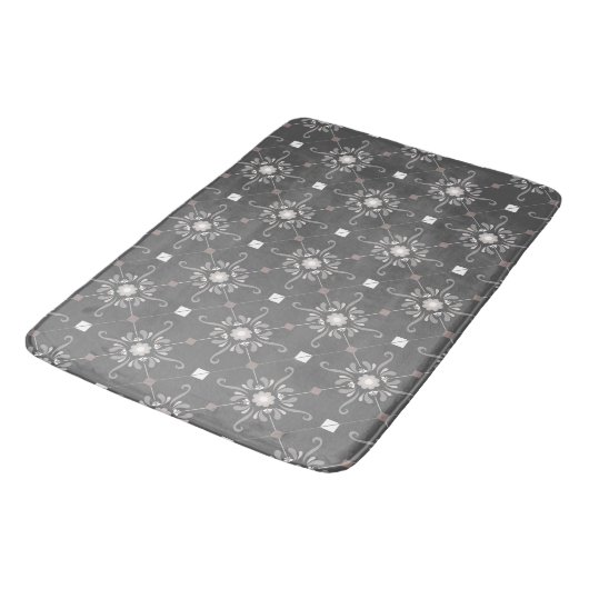 Art Deco Floral Pattern Badmat (Gekanteld)