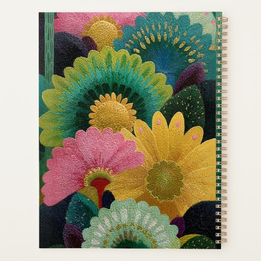 Art Deco Floral Planner (Achterkant)