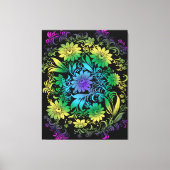 Art Deco Floral Rainbow Canvas Afdruk (Voorkant)