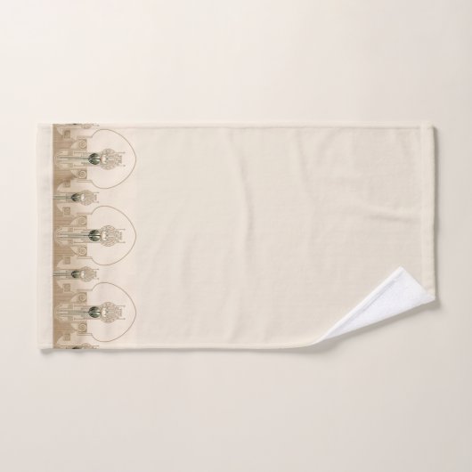  Art Deco Floral Tulp Frieze Bad Handdoek (Handdoek)