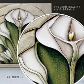 Art Deco Floral Wall Decor Art Nouveau Ceramic Til Tegeltje