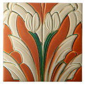 Art Deco Floral Wall Decor Art Tegeltje (Voorkant)
