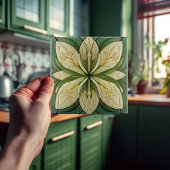 Art Deco Floral Wall Decor Art Tegeltje