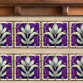 Art Deco Floral Wall Decor Art Tegeltje