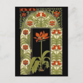 Art Deco Floral Wenskaart Briefkaart (Voorkant)