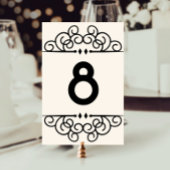 Art Deco Flourish Table Number Kaart