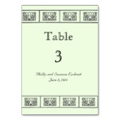  Art Deco Flower Border Wedding Table Kaart (Voorkant)