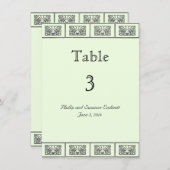  Art Deco Flower Border Wedding Table Kaart (Voorkant / Achterkant)