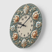 Art Deco Flower Grote Klok (Hoek)