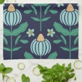 Art Deco Flower Keuken Handdoek (Gevouwen)