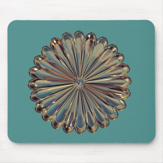 Art deco flower medallion mousepad muismat (Voorkant)