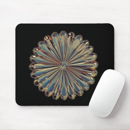 Art deco flower medallion mousepad muismat (Met muis)