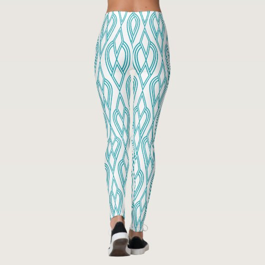 Art Deco Flowerbedds Leggings (Achterkant)