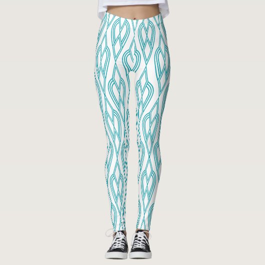 Art Deco Flowerbedds Leggings (Voorkant)