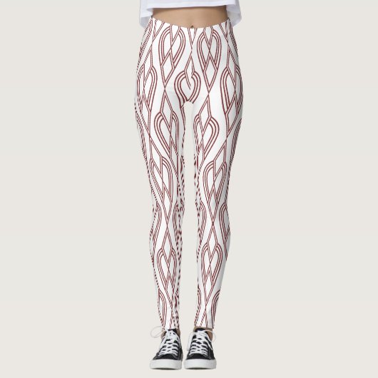 Art Deco Flowerbedds Leggings (Voorkant)