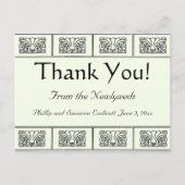  Art Deco Flowers Border Hartelijk dank Briefkaart (Voorkant)