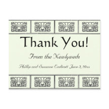  Art Deco Flowers Border Hartelijk dank