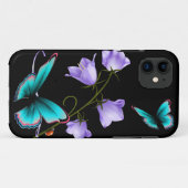 Art Deco Flowers en Butterfly Case-Mate iPhone Case (Achterkant (horizontaal))