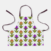 Art Deco Flowers Schort (Voorkant)