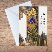 Art Deco Flowers Wedding Gefeliciteerd Kaart