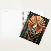 Art Deco Foil Architecture | Geometric Sunburst Planner (Display)
