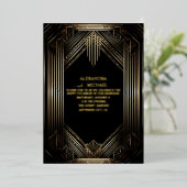 Art Deco Foil Invitation Folie Uitnodiging (Staand Voorkant)