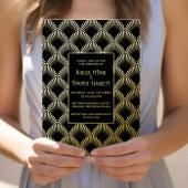 Art Deco Folie Bruiloft/Jubileum/Feestuitnodiging Folie Feestdagenkaart