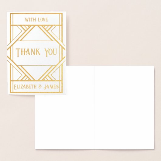 Art Deco Folie Dank u Kaarten (Display)