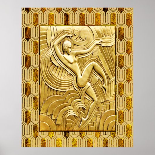 Art Deco Follies Bergere - Maurice Pico Poster. Poster (Voorkant)