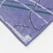 Art Deco fontein in blauw Fleece Deken (Hoek)