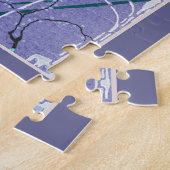 Art Deco fontein in blauw Legpuzzel (Zijkant)