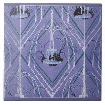 Art Deco fontein in blauw